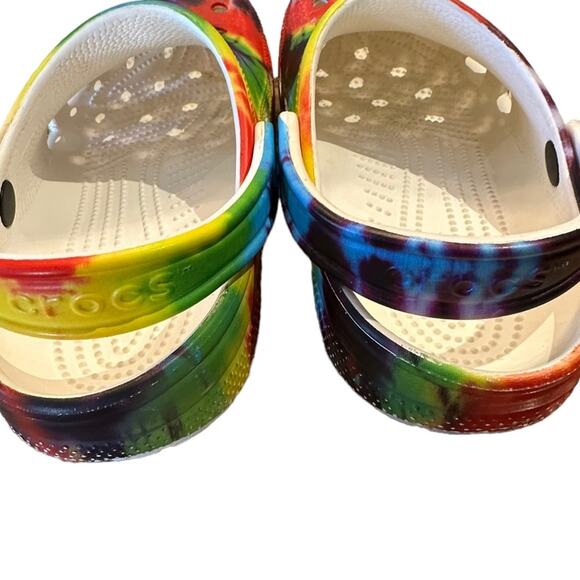 CROCS Tie DyeMens Size 7 Women’s 9 Rubber Clogs - Picture 5 of 8